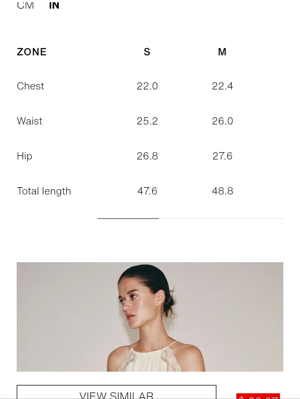 Zara Cream Asymmetrical Lace-Trim Midi Dress - Picture 13 of 13
